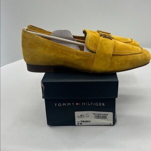 Tommy Hilfiger  Women Yellow Suede Slip-Ons